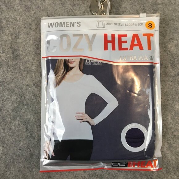 32 Degrees Top Womens S Long Sleeve Scoop Neck Base Layer Extra Warm Dark Purple - Picture 1 of 8